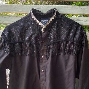 Vintage Wrangler Western Jeweled Sequined Rodeo Shirt